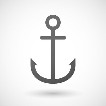 Grey anchor icon