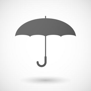 Grey umbrella icon