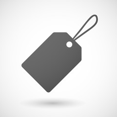 Grey shopping label icon