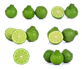 Set of Bergamot isolated white background