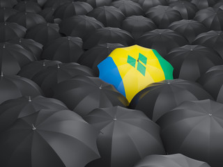 Umbrella with flag of saint vincent and the grenadines
