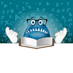 Monster Garry learning school preschool teacher pupil