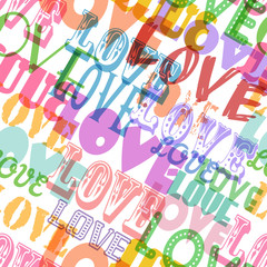 Love seamless pattern, vector illustration