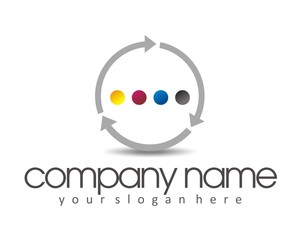 Obraz premium point dot arrows circle logo image vector