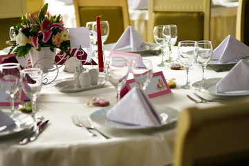 Elegant table arranged for event