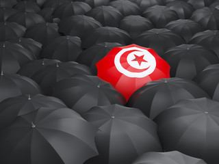 Umbrella with flag of tunisia