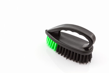 Black cleaning plastic brush.