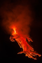 Mount Etna Eruption and lava flow