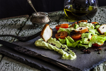 octopus salad and rice