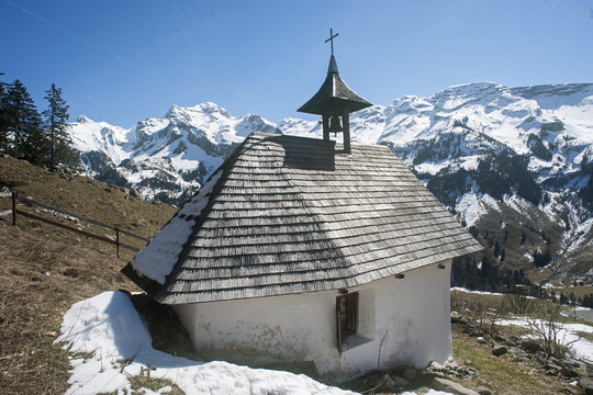 Kapelle auf der Alp Klisterli, Melchtal, Obwalden, Schweiz