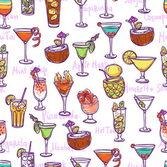 Cocktail Seamless Pattern