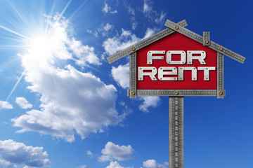 House For Rent Sign - Metallic Meter
