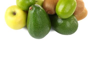 kiwi, lime, apple and avocado