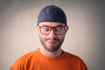 Man making jokes