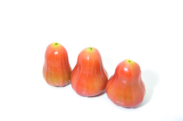 ripe roseapple isolated on a white background