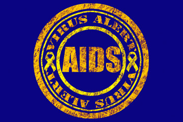 HIV, AIDS Virus Alert Concept
