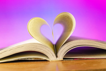 Book of love with a heart