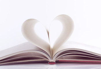 Book of love with a heart