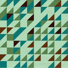 Vintage green triangle pattern