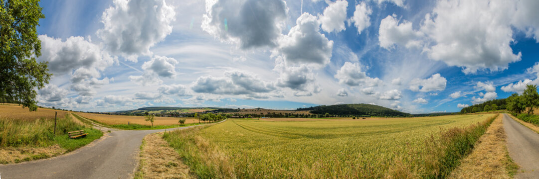 Landschaft Panorama Weser Bergland Solling