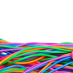 bright  lines on the white background