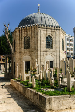 Muslim cemetery by Sehzade mosque, Istanbul, Turkey