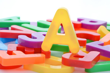 Buchstabe A von plastik und ABC Spielzeug