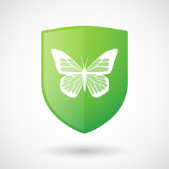 Shield icon with a butterfly