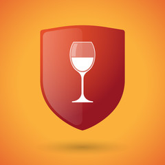 Shield icon with a cup of wine