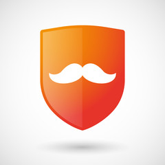 Shield icon with a moustache