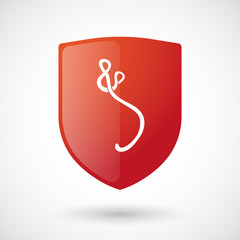Obraz premium Shield icon with an ebola sign