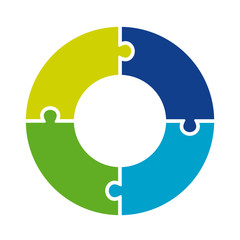 Circular infographic template for cycling diagram, graph, presen