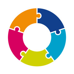 Circular infographic template for cycling diagram, graph, presen