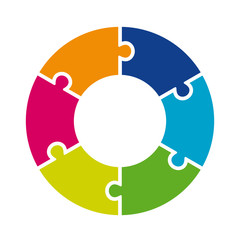 Circular infographic template for cycling diagram, graph, presen