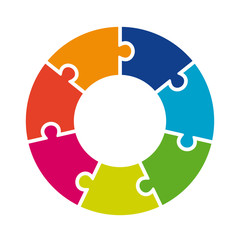 Circular infographic template for cycling diagram, graph, presen