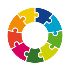 Circular infographic template for cycling diagram, graph, presen