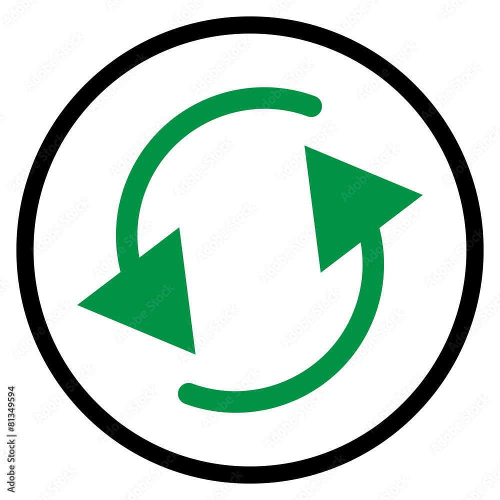 Poster spinning, rotating arrows in circle for rotation, circular motio