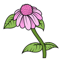 Pink Blossom Vector Branch