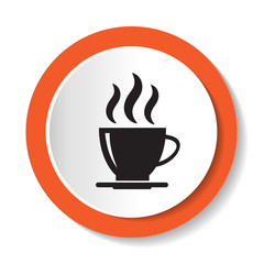Vector icon with a cup of coffee