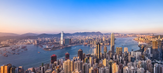 Naklejka premium Hong Kong city scenes