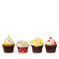 Gourmet Spring Easter Cupcakes. Selective focus.