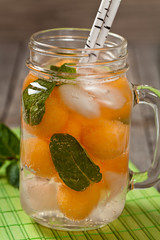 Summer Melon Drink. Selective focus.