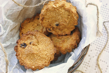 Sweet pumpkin cakes with raisin