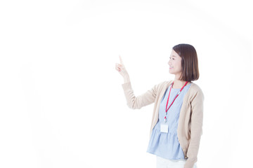 オフィスカジュアルポートレート(白バック)