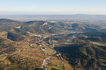 La vallée de St Ambroix vue du ciel