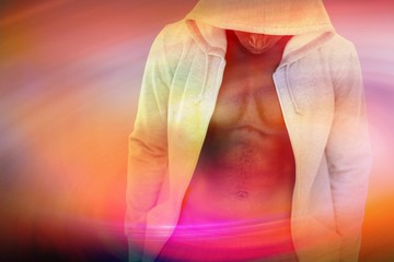 Composite image of muscular man