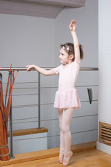 Little girl practicing ballet in a dance studio © cwzahner