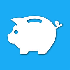 Icono hucha con sombra azul