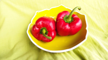 Pimientos red Pepper on Plate