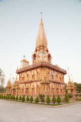 Buddhist stupa in Wat Chalong temple, Thailand